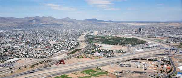 Aerial view of El Paso